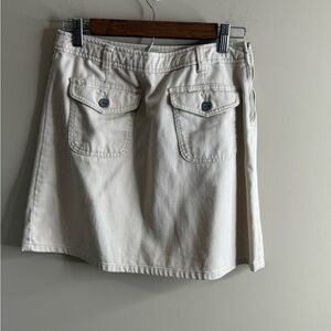 Vintage American Eagle khaki A-Line Skirt with Button Pockets size 2